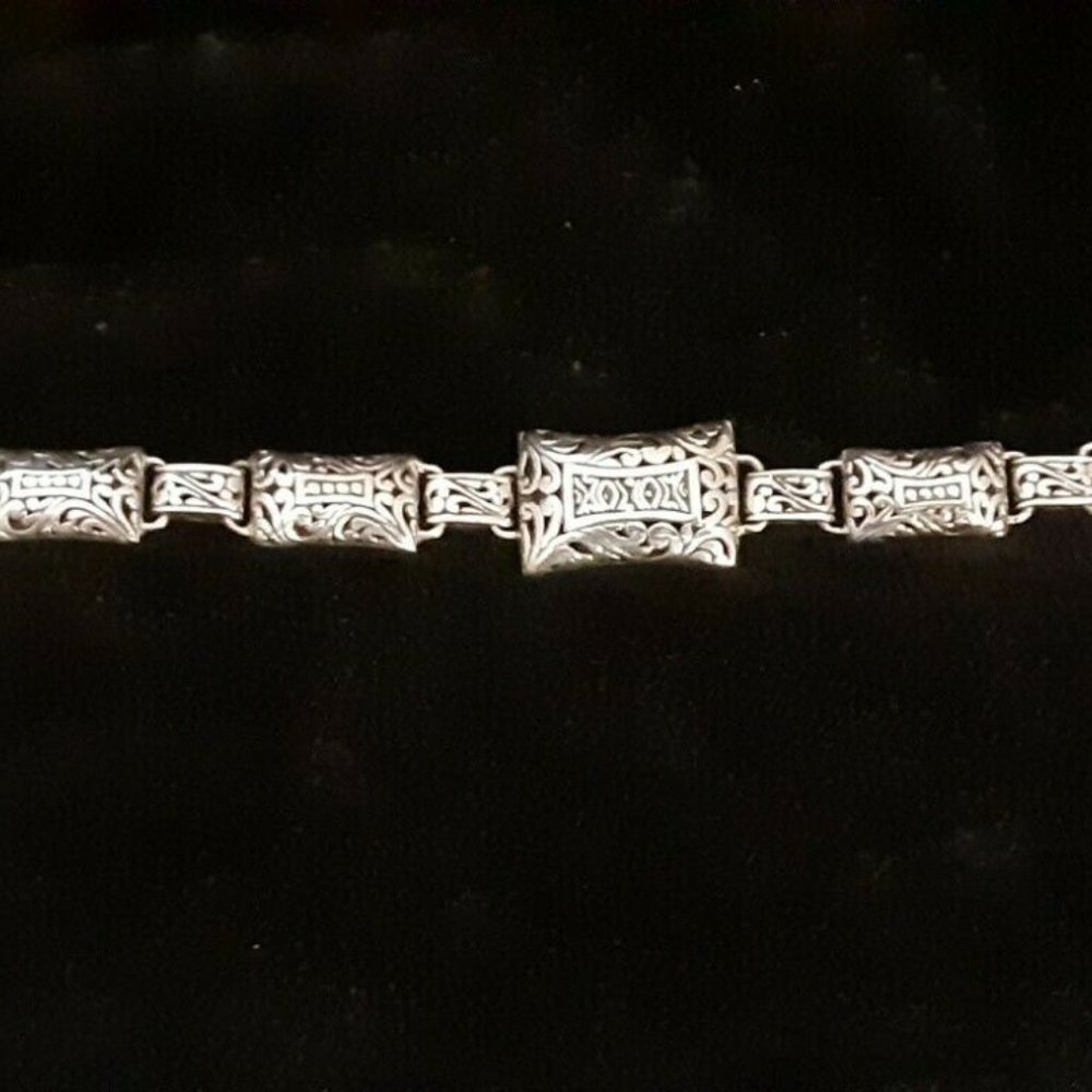 Sterling Silver fancy toggle bracelet